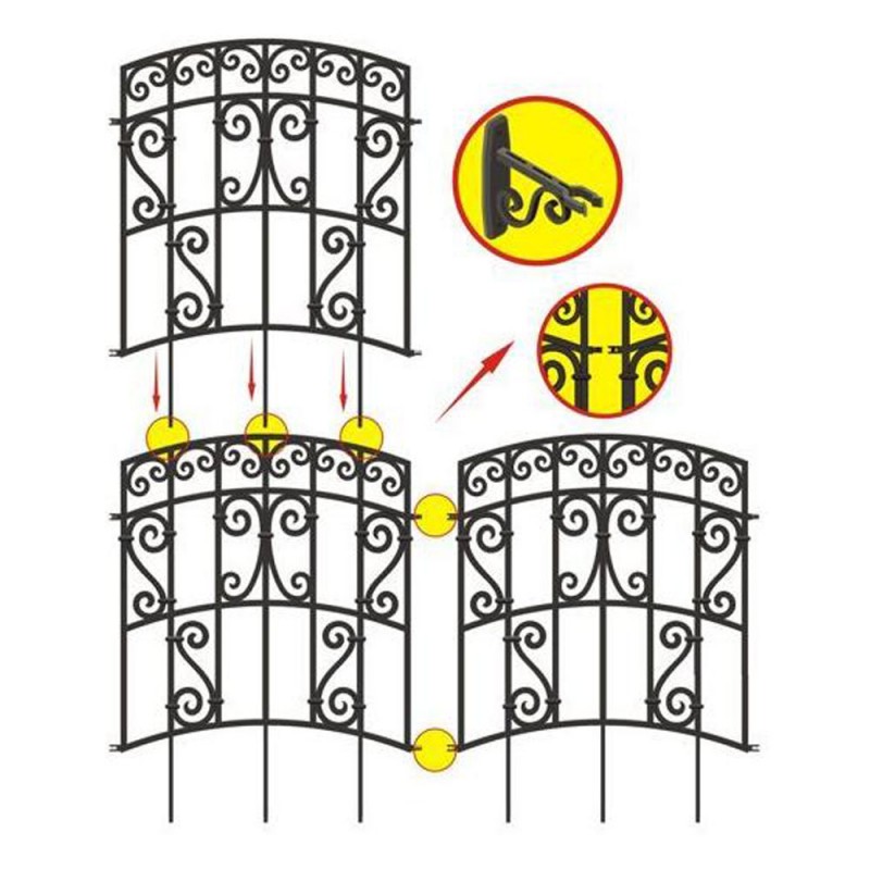 Pergola de grădină Antico, suport decorativ pentru plante cățărătoare, 4 buc.