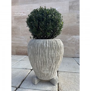 Jardinieră beton Terra 50, exterior, rotundă, 45x55 cm