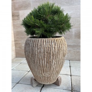 Jardinieră beton Terra 70, exterior, rotundă, 65x76 cm