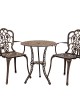 Set mobilier grădină din aluminiu cu 2 scaune Silva, negru-auriu