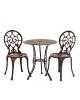 Set mobilier grădină din aluminiu cu 2 scaune Carina, negru-auriu