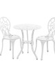 Set mobilier grădină din aluminiu cu 2 scaune Carina, alb