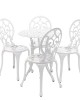 Set mobilier grădină din aluminiu cu 4 scaune Carina, alb