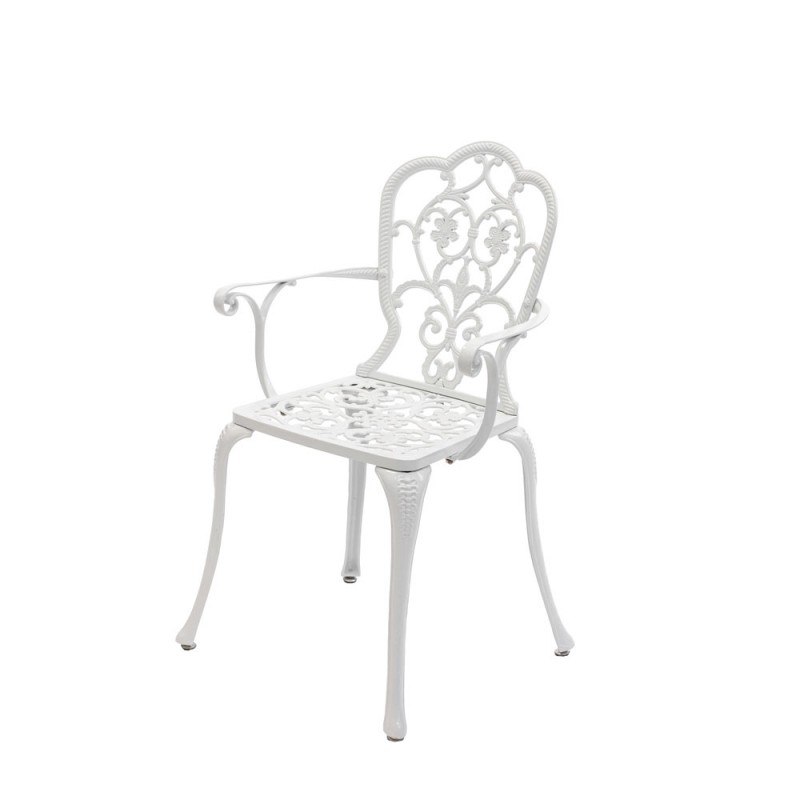 Scaun grădină aluminiu Meda, alb