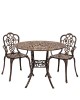 Set mobilier grădină din aluminiu cu 2 scaune Meda, negru-gold