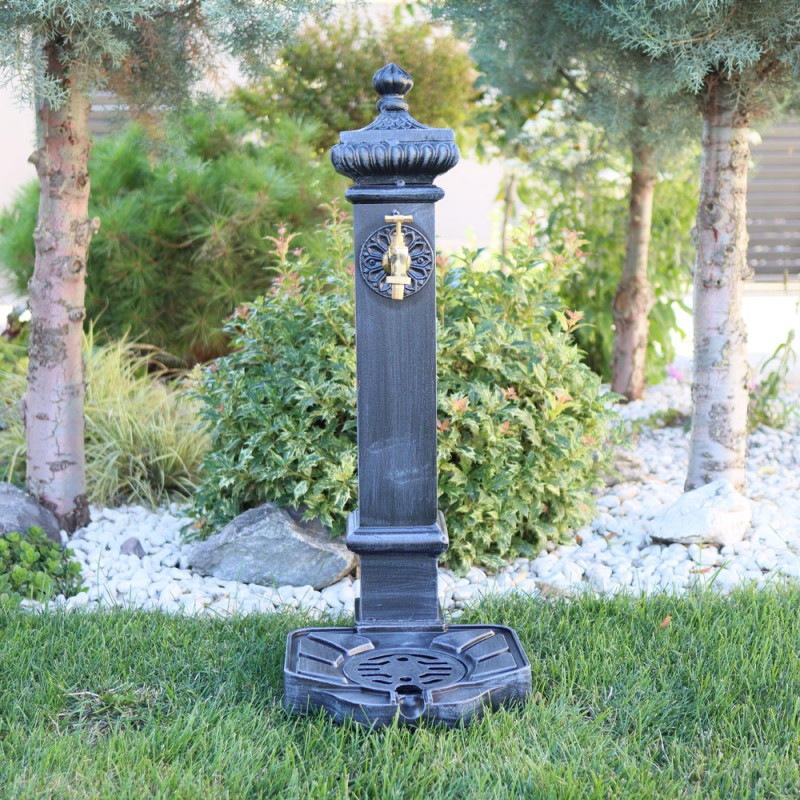 Cișmea de grădină aluminiu Lara, gri