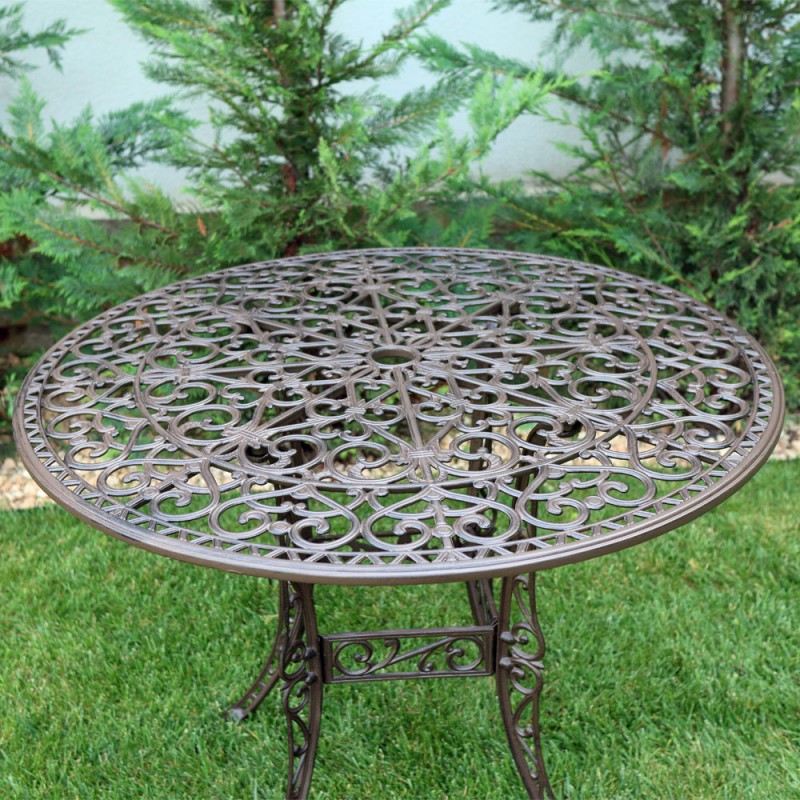 Masă grădină aluminiu Meda, maro