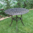 Masă grădină aluminiu Meda, negru-auriu