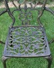 Scaun grădină aluminiu Meda, negru-auriu
