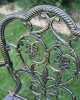 Scaun grădină aluminiu Meda, negru-auriu
