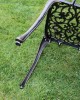 Scaun grădină aluminiu Meda, negru-auriu
