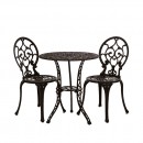 Set mobilier grădină din aluminiu cu 2 scaune Carina, maro