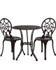 Set mobilier grădină din aluminiu cu 2 scaune Carina, maro