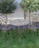 Set mobilier grădină din aluminiu cu 2 scaune Carina, negru-auriu