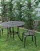 Set mobilier grădină din aluminiu cu 2 scaune Meda, negru-gold