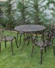 Set mobilier grădină din aluminiu cu 4 scaune Meda, negru-gold