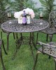 Set mobilier grădină din aluminiu cu 4 scaune Meda, negru-gold