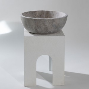 Lavoar travertin silver