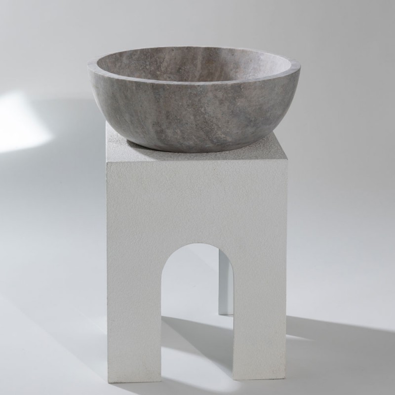 Lavoar travertin silver