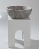 Lavoar travertin silver