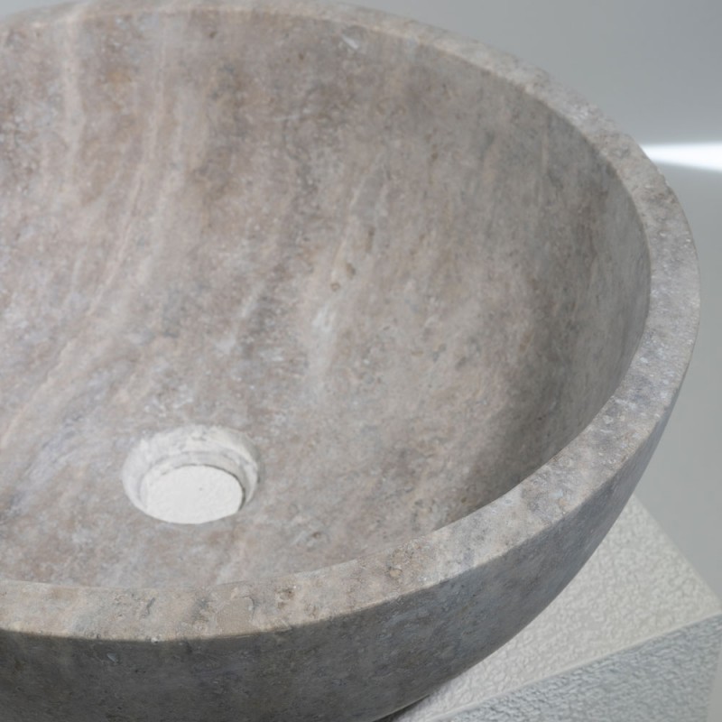 Lavoar travertin silver