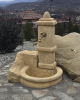 Fântână din beton pentru grădină Crotone, bej