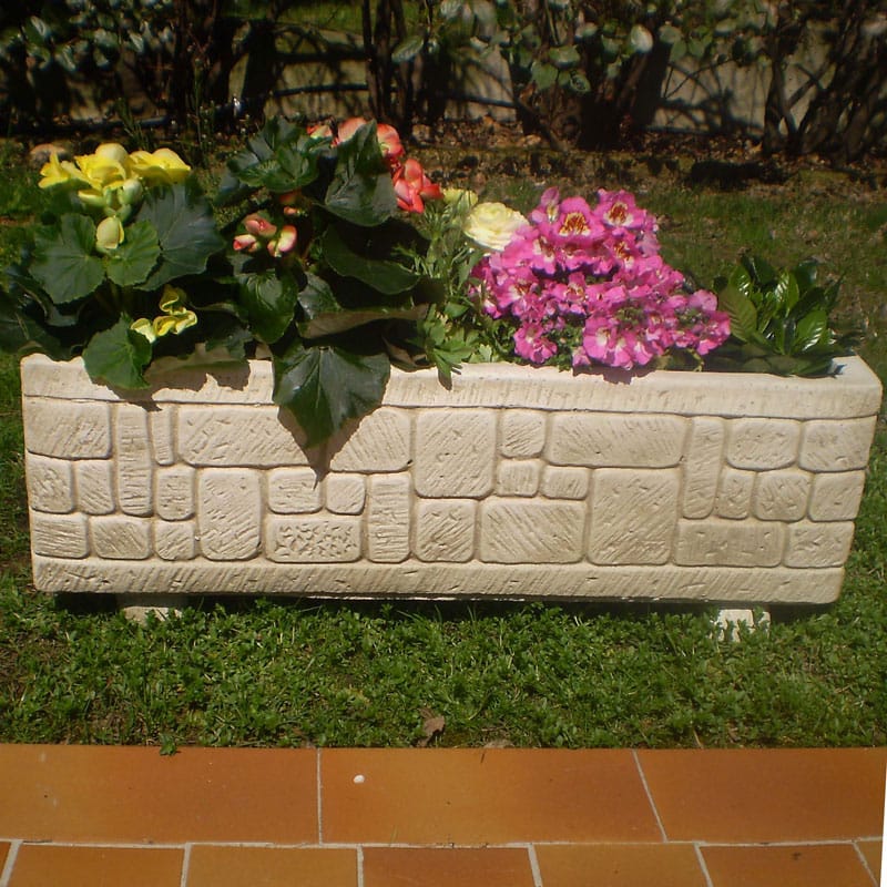 Jardinieră beton Presolana, bej, 21x70x21 cm