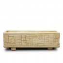 Jardinieră beton Presolana, bej, 27x100x29 cm