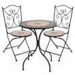 Set masă cu două scaune bistro grădină, terasă, balcon - blat mozaic
